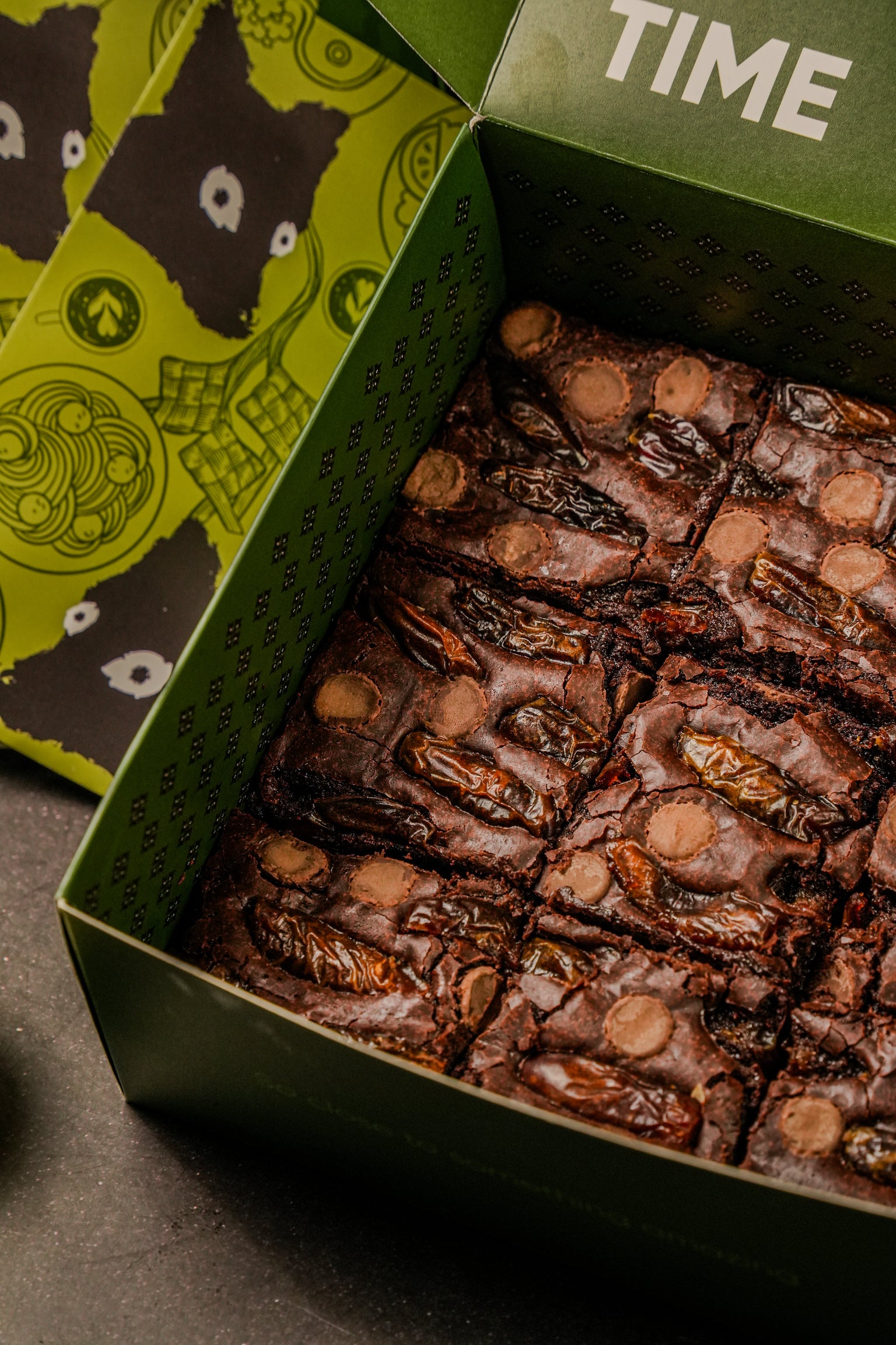 Rich fudgy date brownies for Raya gifting in Malaysia