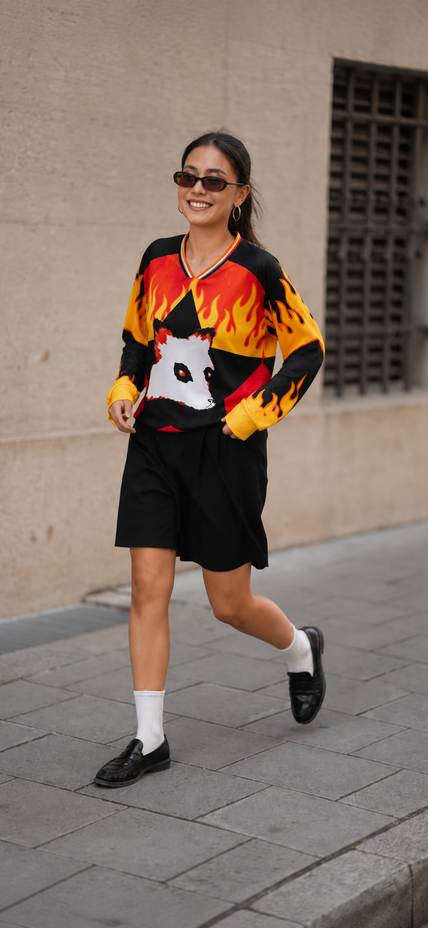 “On Fire” Oversized Long Sleeve Jersey - Unisex